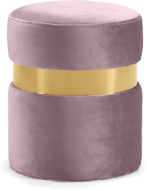 Meridian Furniture Hailey Pink Velvet Stool-0