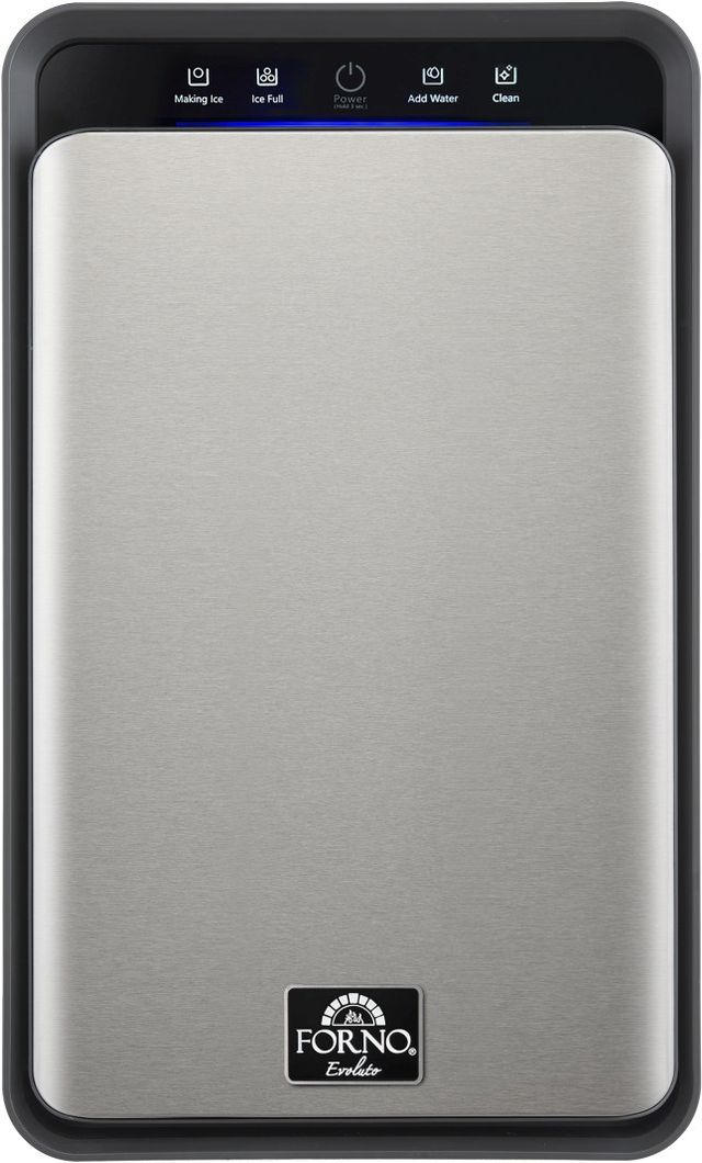 FORNO®  Sferico Evoluto 11" 5.6 lb. Silver Ice Maker-0