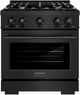 ZLINE Select 30" Black Stainless Steel Pro Style Dual Fuel Range-0