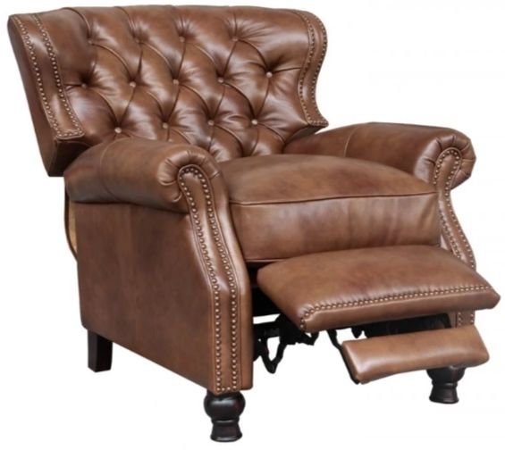 BarcaLounger® Presidential Wenlock Tawny Leather Manual Recliner-1