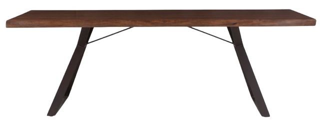 Home Trends & Design London Loft Antique Zinc/Walnut Dining Table-1