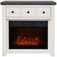 Jofran Inc. Madison County Brown/Vintage White 32" Fireplace-2