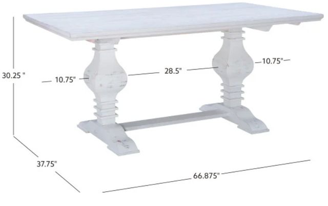 Powell® Banks White Dining Table-2