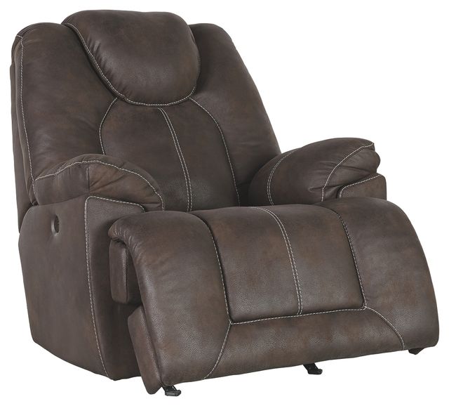 Signature Design by Ashley® Warrior Fortress Coffee Power Rocker Recliner-0