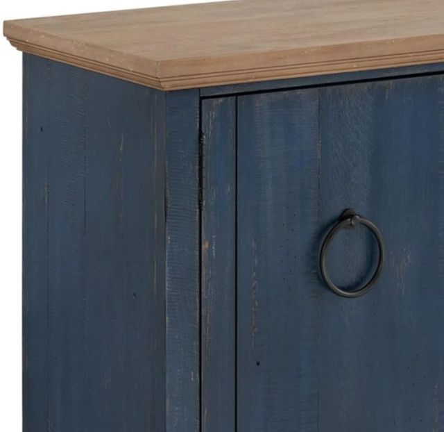Martin Svensson Garden District Blue/Driftwood 2-Door Entertainment Console-1