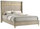 Coaster® Lucia Beige Eastern King Upholstered Wingback Panel Bed-0