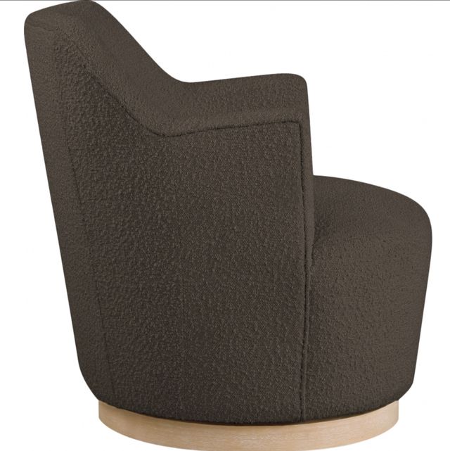 Meridian Furniture Clarita Brown Swivel Boucle Fabric Accent Chair-2