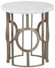Fairfield® La Bella White Chairside Table with Nickel Base-1