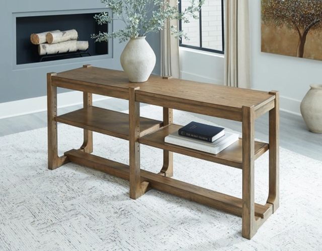 Signature Design by Ashley® Cabalynn Light Brown Sofa Table-4