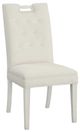 Fairfield® Customizable Entree Dining Pull Tall Back Dining Chair with Linen Legs and Buttons-0