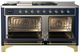 Ilve® Majestic III 60" Midnight Blue Pro Style Dual Fuel Natural Gas Range with Solid Door and Brass Trim-1