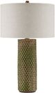 Currey & Company Polka Dot Reactive Green/Polished Brass Table Lamp-1