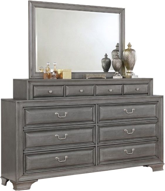 Mazin Furniture Milton Grey Dresser-1
