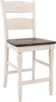 Jofran Inc. Madison County 5-Piece Vintage White Counter Dining Table Set-3