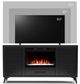 Legends Home Real Cozy Malibu Seal Skin Black 64" Fireplace Console-5
