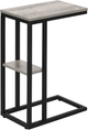 Monarch Specialties Inc. Grey 25"H Accent Table with Black Metal Base-2