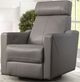 Via Furniture 72 Gray Power Swivel Rocker Recliner with Adjustable Headrest-0