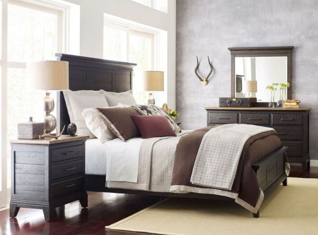 Kincaid® Plank Road Charcoal Jessup Queen Panel Bed-2