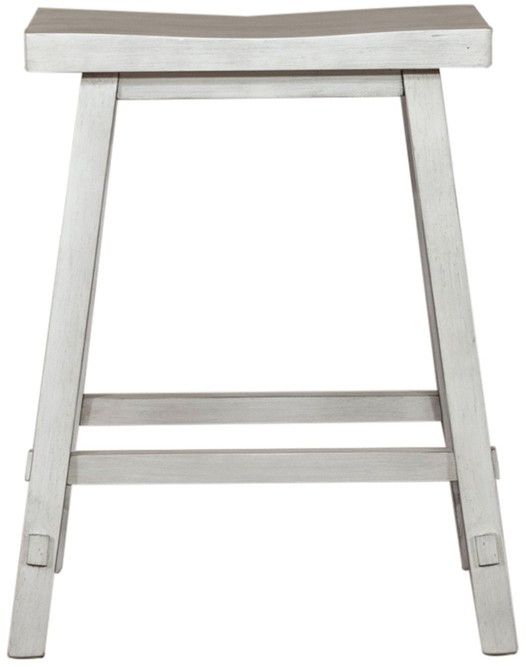Liberty Furniture Creations II White 24" Sawhorse Counter Stool-2