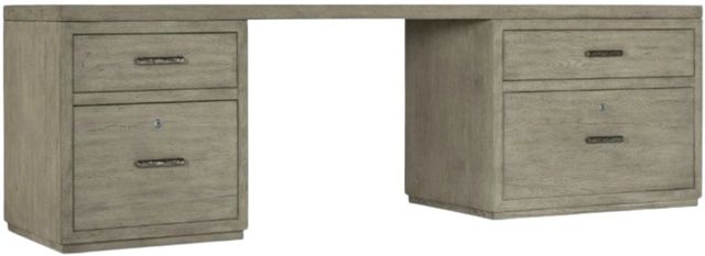 Hooker® Furniture Linville Falls Mink 96" Desk with Small File and Lateral File-0