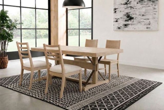 aspenhome® Maddox 5-Piece Beige/Biscotti Upholstered Dining Set-1