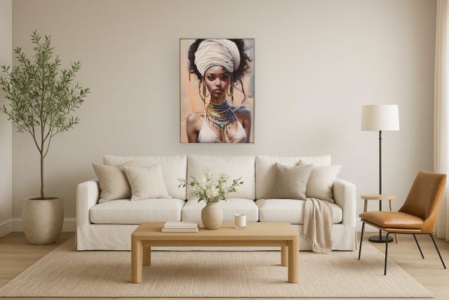 Classy Living Captivating Majestic Muse in Ivory Wall Art-1