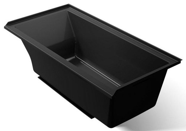 KOHLER® Underscore® Black 60" x 30" Alcove Bath with Bask® Heated Surface - Right Drain-0