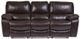 Porter International Designs Ramsey Brown Leather-Look Manual Reclining Sofa-1