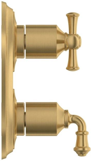 American Standard Delancey® Brushed Cool Sunrise 2-Handle Integrated Shower Diverter Trim Only-2