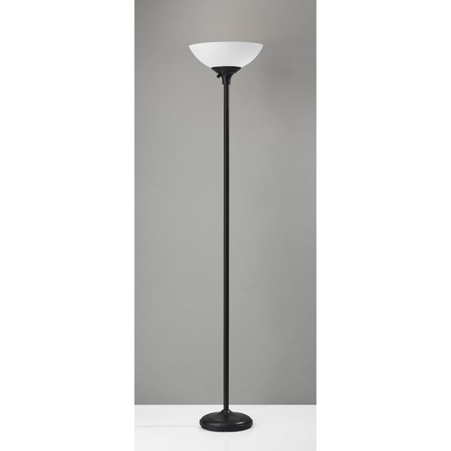 Adesso® Glenn Antique Black 300W Torchiere-1