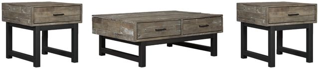 Signature Design by Ashley® Mondoro 3-Piece Grayish Brown Living Room Table Set-0