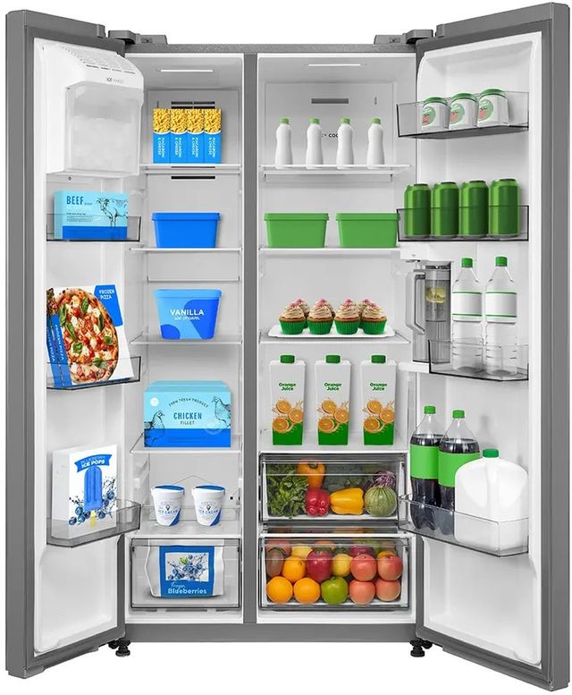 Midea® 36" 24.5  Cu. Ft. Fingerprint Resistant Stainless Steel Counter Depth Side-by-Side Refrigerator-3