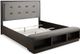 Signature Design by Ashley® Hyndell 6-Piece Dark Brown King Upholstered Panel Bed Set-1