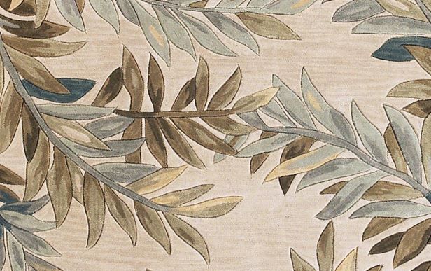 KAS Rugs Sparta Ivory Tropical Branches 5'x8' Rug-2