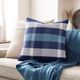 Surya Jacobean Dark Blue 20"x20" Toss Pillow with Down Insert-3
