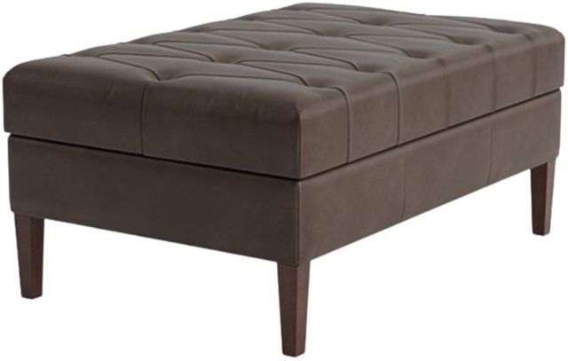 Bassett® Furniture Customizable Dover Sable 45" Rectangle Tufted Leather Ottoman-2