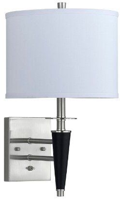Cal® Lighting & Accessories Brushed Steel Wall Lamp-0