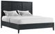 Elements International Versailles Contemporary Black King Panel Bed-0