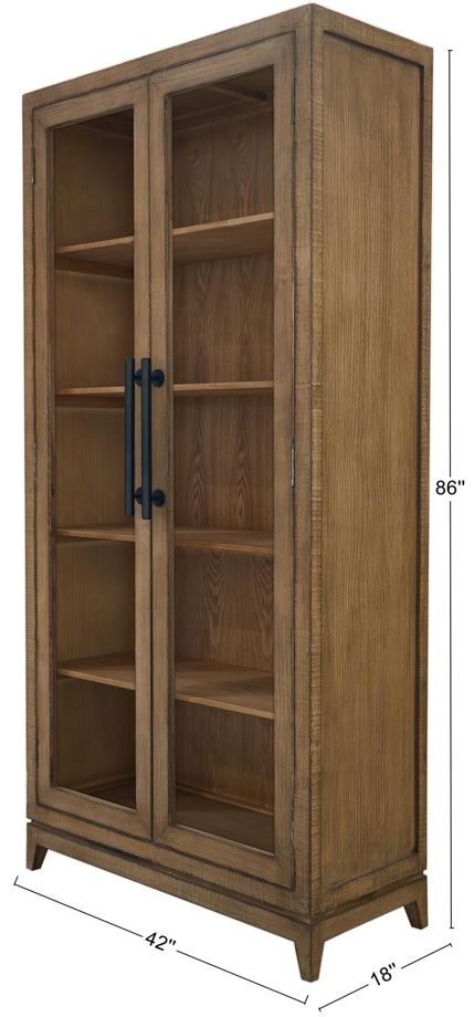 Nest Home Collections Lexington Antique Natural Tall Cabinet-3