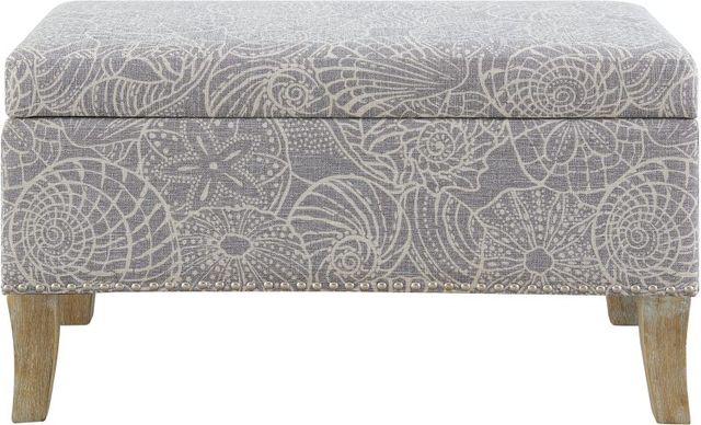 Linon Stephanie Gray Storage Bench-2