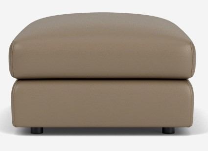 Plush leather ottoman discount