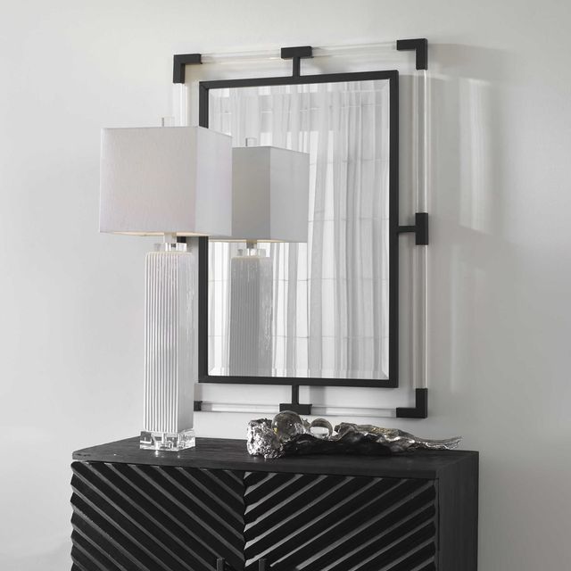 Uttermost® Balkan Matte Black Mirror-1