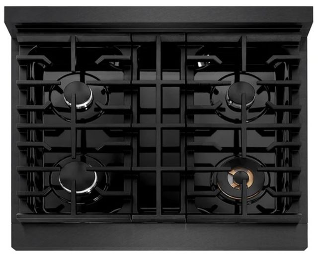 ZLINE Paramount 30" 4.2 Cu. Ft. Black Satin Stainless Steel Gas Range with 4 Burner Cooktop and Convection Gas Oven-2