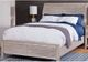 American Woodcrafters 2810 Aurora Whitewash Complete King Sleigh Bed with Panel Footboard-0