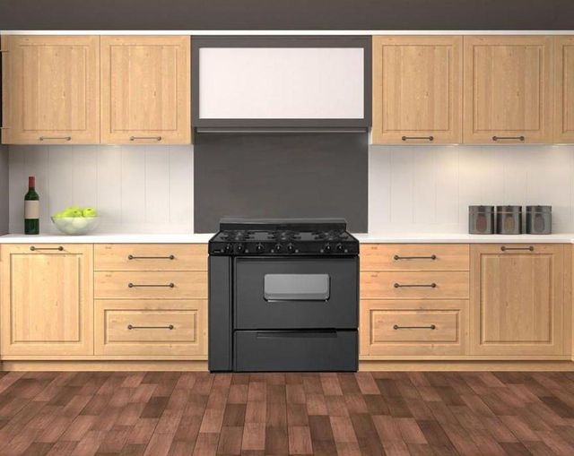 Premier 36" Black Pro Style Gas Range-1