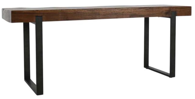 Classic Home Duarte Rustic Brown Counter Table with Black Base-0