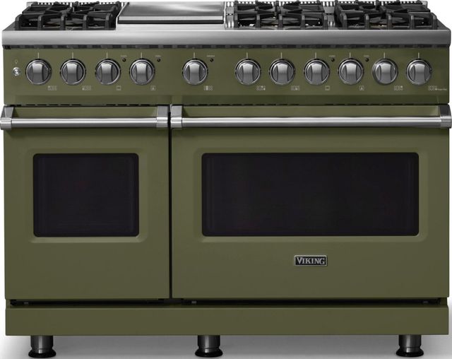 Viking® 5 Series 48" Martini Pro Style Dual Fuel (LP) Range with Polished Chrome Trim-0