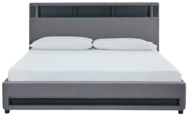 Signature Design by Ashley® Verishaw Gray Full Upholstered Panel Bed-2
