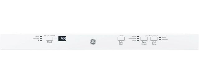 GE® 24" White on White Built-In Dishwasher-3