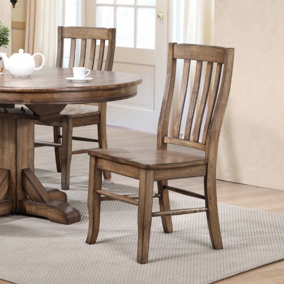 Winners Only® Carmel Rustic Brown Rake Dining Side Chair-1